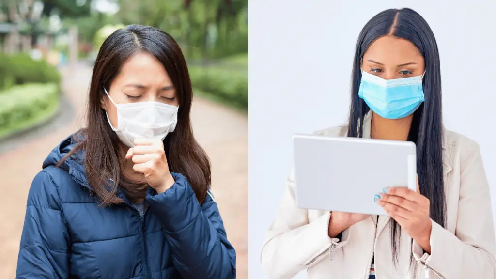 mujeres tapabocas blanco y azul colombia